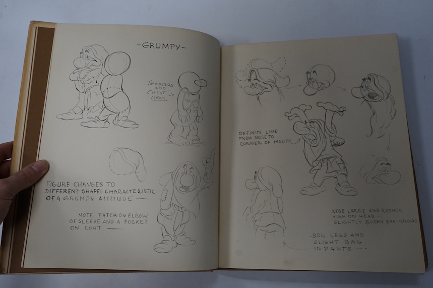 Disney, Walt - ‘’Sketch Book’’ [of Snow White and the Seven Dwarfs], with frontispiece and 11 tipped-in colour plates, 4to, cloth, with unclipped pictorial d/j, torn at the extremities, William Collins Sons & Co. Ltd., L